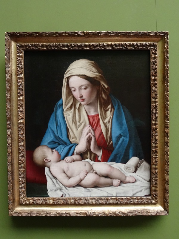 ジョヴァンニ バッティスタ サルヴィ作の キリストを崇拝する聖母マリア 世界遺産巡り 海外旅行写真集